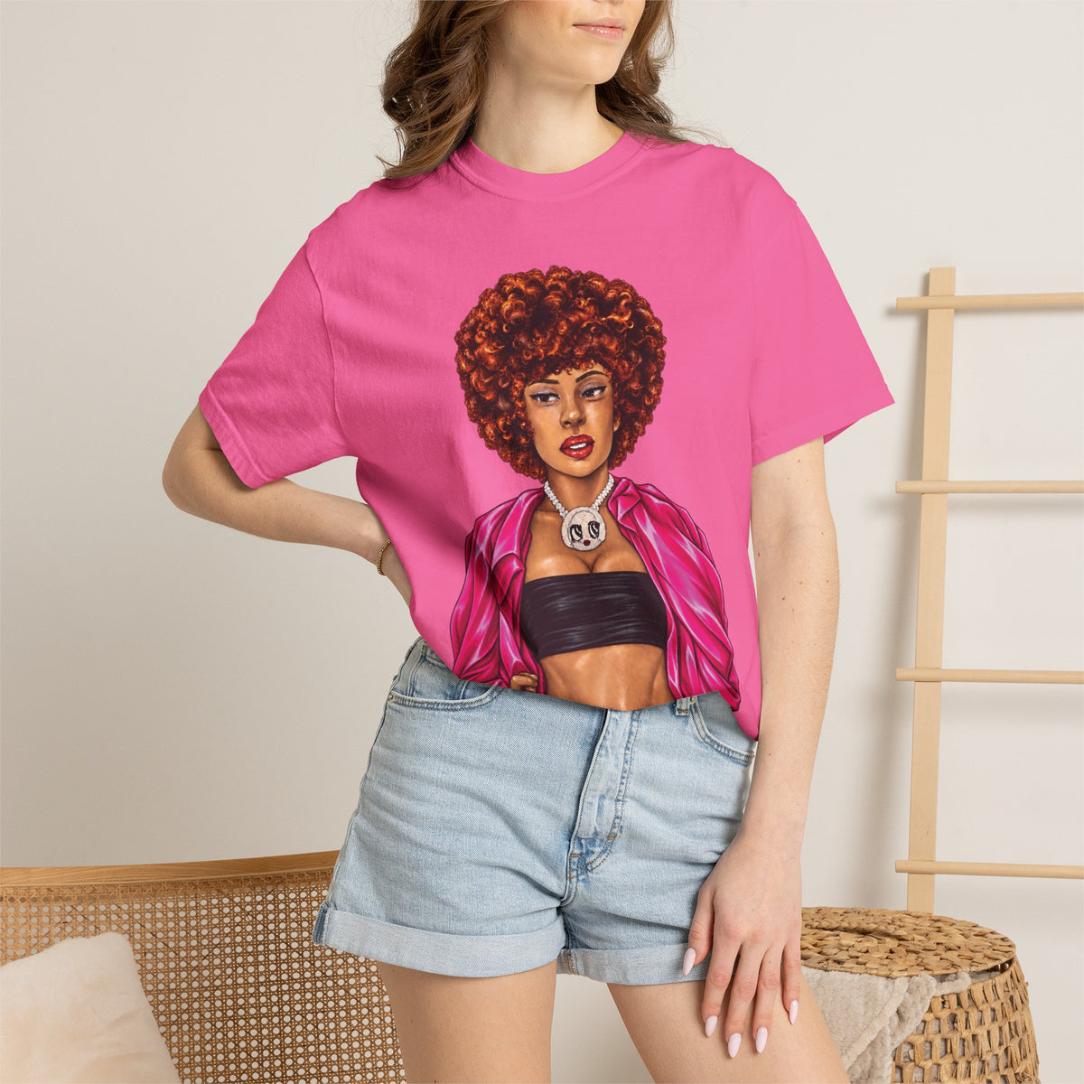Ilustration pink chick
